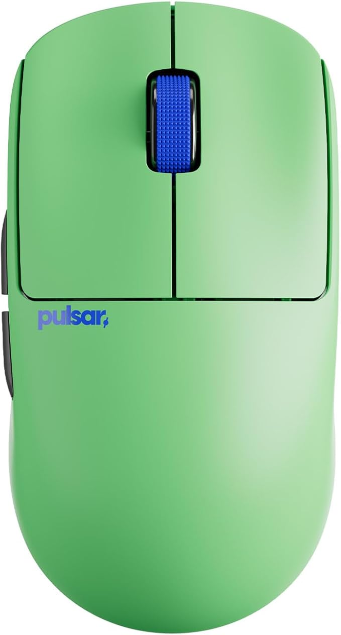 Pulsar Gaming Gears X2 Crazylight Wireless Gaming Mouse, Ultra Lightweight 1.23 oz (35g), Optical Switch, 32000 DPI, 750 IPS, XS-1 Sensor, 8k Compatible (Aqua Zest)