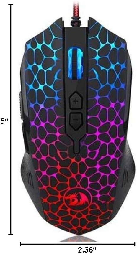 Redragon M716 Inquisitor RGB Gaming Mouse (Redragon Inquisitor),Gold