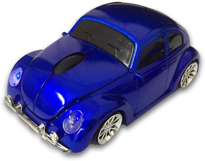Car Mouse for Computer, Cool and Cute Car-Shaped Mouse, Wireless 2.4Ghz Optical Mice for Laptop PC Mac (Blue)