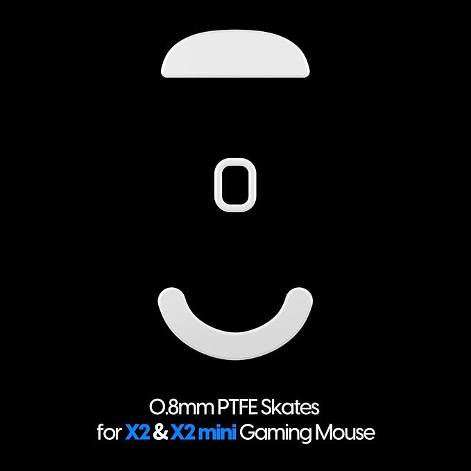 Pulsar Gaming Gears - PTFE Mouse Feet for X2 & X2 mini Wireless Mice Premium Skate - White, Thick Type (0.8mm)