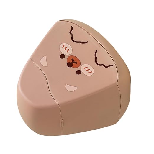 PRETYZOOM Adorable Mini Desk Trash Can Lid Cute Garbage Bin for Home Office Kitchen and Bedroom Space-Saving Waste Basket for Easy Use and Cleaning