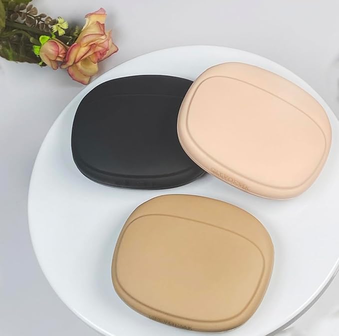 Silicone Headphone Organizer - Data Cable Storage Case - Mini Key Box - Portable Wired Headset Storage Bag (Black - Brown - Nude-3PCS)