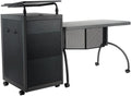 Oklahoma Sound Metal Teacher's WorkPod Desk and Lectern Kit in Charcoal