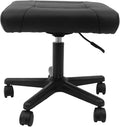360° Rolling Foot Rest Stool, 15-20 Inch Height Adjustable Ergonomic Under Desk Foot Rest with Thick Padding, Leg Rest Stool for Office Desk, Gaming Chair, Home Use (Black)