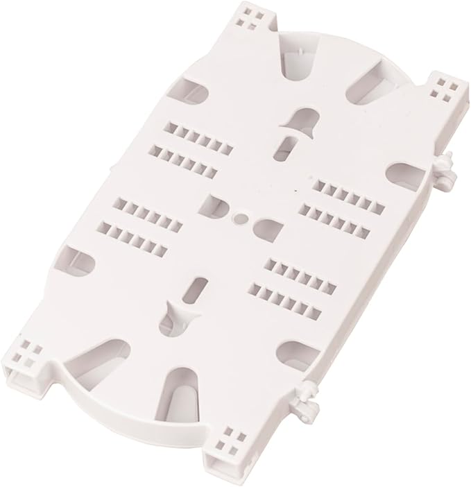 12/24 Core Fiber Optic Splice Tray ABS Patch Panel Cassette for ODF/FTTH Fusion Splicing Closure with Shrinkable Cable Management（2Pack） A-004-a