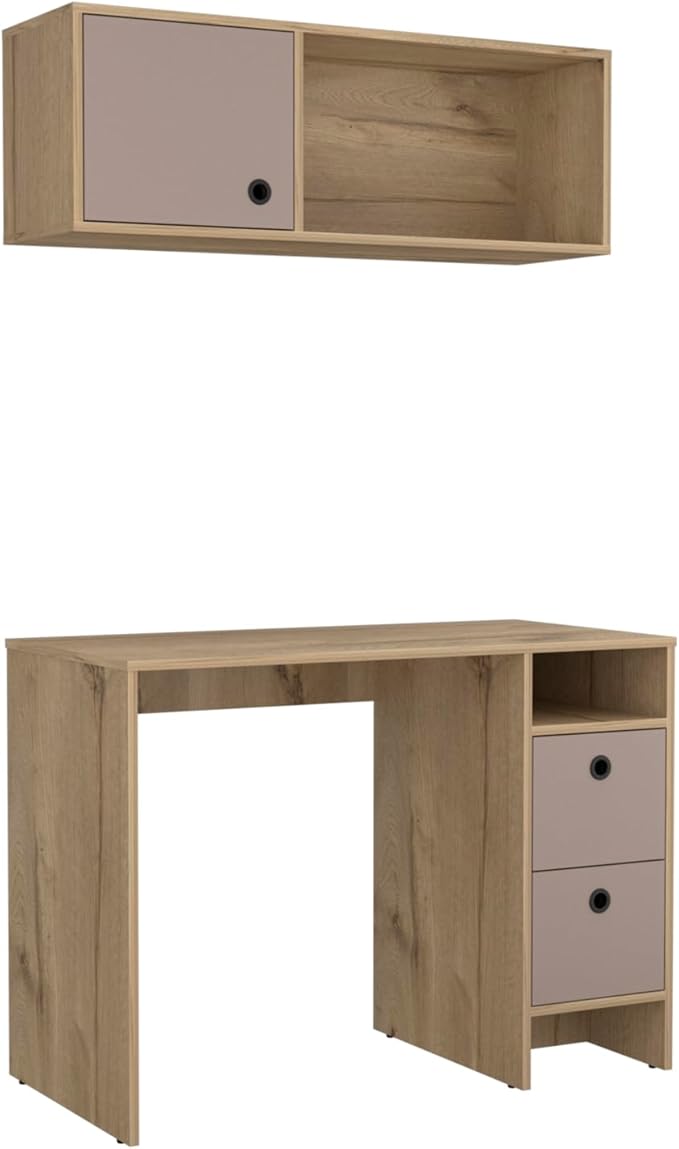 Office Set Budest, Office, Light Oak/Taupe