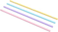 Loukin 4 pcs Rectangular Magnets, Colorful Fridge Plastic Strips Embedded Magnets, Decorative Refrigerator Magnets for Whiteboard, Kitchen and Office (Yellow&Sky Blue&Purple&Pink, L)