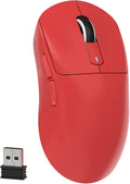 MAMBASNAKE Attack Shark X3 Wireless Gaming Mouse, 49g Ultralight, PixArt PAW3395 26000 DPI, Bluetooth/2.4Ghz /Wired Tri-Mode, 200Hrs Rechargeable Battery, Kailh GM8.0 Switch for PC/MAC/Win - Red