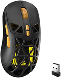 CORBOBO SOLAKAKA SM802 Wireless Gaming Mouse,24,000 DPI Max,Tri-Mode 2.4GHz/BT/Wired USB Rechargeable Gamer Mouse with RGB,Programmable Macro Buttons,68g Lightweight Computer Mouse for Laptop/PC/Mac