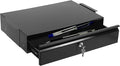 18 Inch Under Desk Sliding Pull-out Black Lockable Drawer for Office Attachable Large Storage Organizer for Sit Stand Workstation