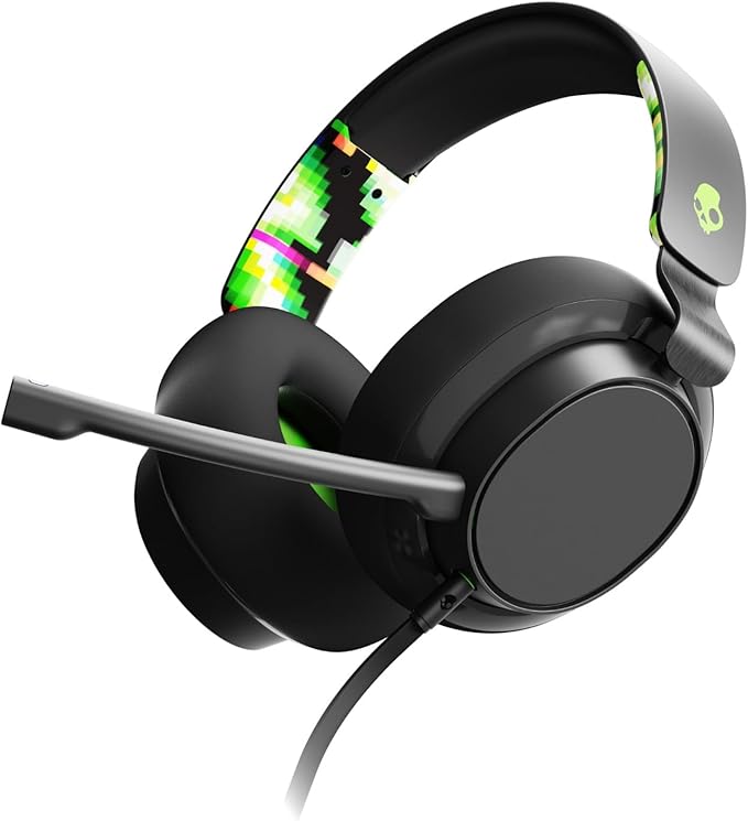 Skullcandy SLYR Multi-Platform Over-Ear Wired Gaming Headset, Works with Xbox PlayStation and PC - Green