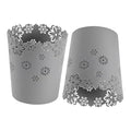 2pcs Mini Trash Cans Lids Desktop Office Home Slim Trash Bin Car Waste Container