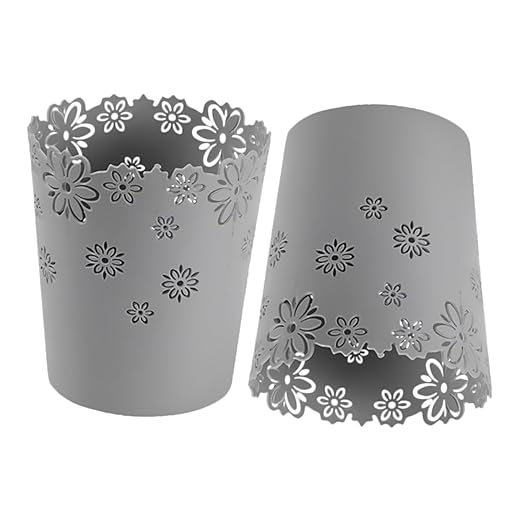 2pcs Mini Trash Cans Lids Desktop Office Home Slim Trash Bin Car Waste Container
