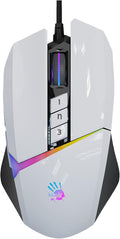Bloody W60Max Wired RGB FPS Gaming Mouse, 10000 CPI, All Buttons Programmable, 2000Hz Report Rate, 250 IPS, 4M Onboard Memory (Pandawhite)