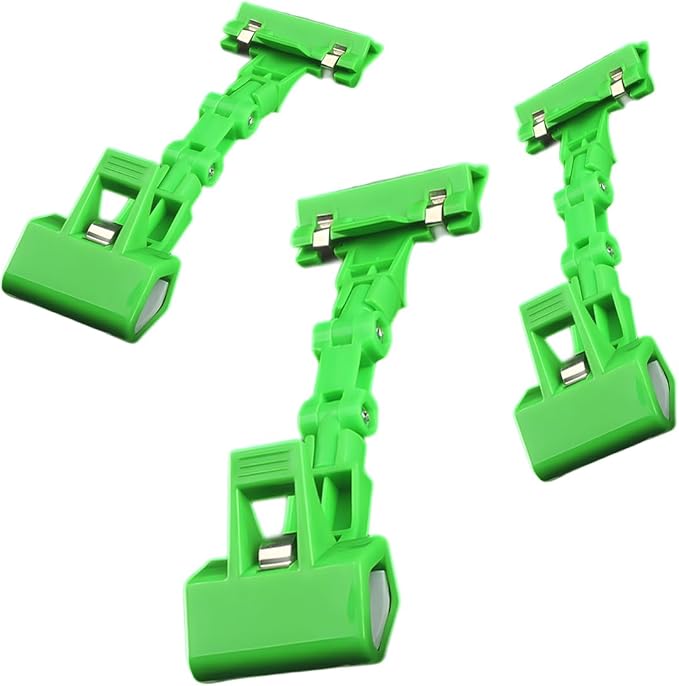 3Pcs Double Sided Clip Sign Clips Clip Holder Sign Holder Clip Paper Holder for Table Top Clip On Sign for Paper Holder Computer Monitor Handy Artist Supplies Holder (Green)
