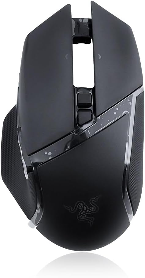 Razer Basilisk V3 Wired Gaming Mouse Case - Top Case Shell Housing with Mice Feet Sticker Replacement (Black)