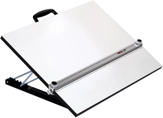 Martin Universal Design 20" x 26" Pro-Draft Deluxe Adjustable Angle Parallel Drawing Board, White Melamine, 1 Each (U-PEB2026K)