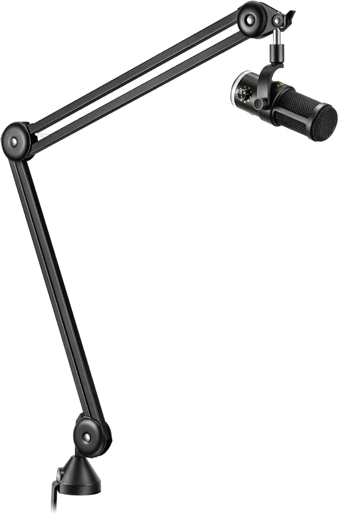 Deity Microphones VO-7U Dynamic Supercardioid USB Streamer Microphone with Boom Arm, Black