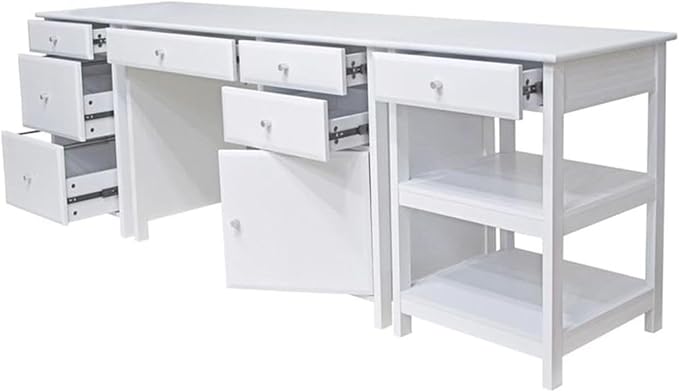 Delta 3-pc Home Office Set Stylish Practical Home Office Furniture Set Includes Desk Chair and Storage Unit Wooden Construction with Clean White Finish Ideal for Small Spaces or Apartments