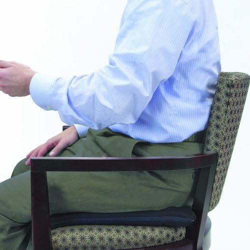The ComfortMakers Seat/Back Cushion, Adjustable, 17"w x 17-1/2"h x 2-3/4"d, Black, 1/Each (91011)