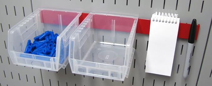 Wall Control 14in Accessory Hanger Tool Holder Bracket Pegboard Accessory Pegboard and Slotted Tool Board - Red