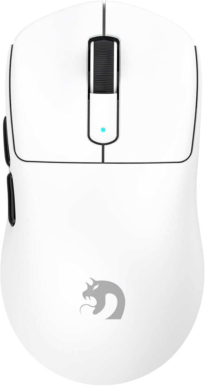 MAMBASNAKE M3 Wireless Gaming Mouse,39g Ultra-Lightweight BT/2.4GWireless/Wired Gaming Mouse,PAW3395PRO 40K DPI Optical Sensor,200Hrs Battery,Office Mice for PC/Win/Mac(White)