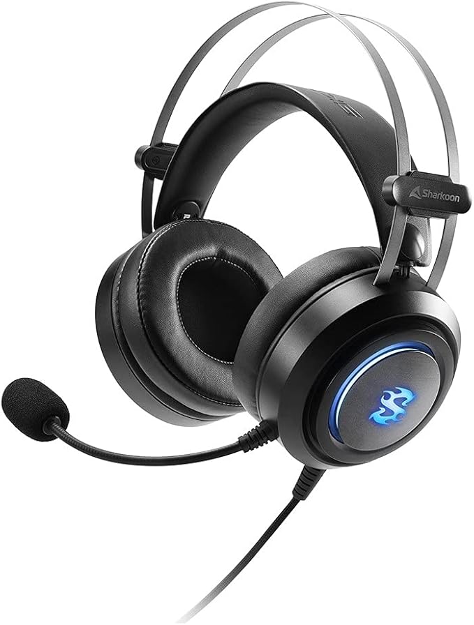Sharkoon SHA-SGH30 Gaming Headset, Virtual 7.1 Compatible (Windows Only), Compatible with PC/PlayStation 4/PlayStation 5