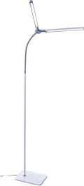 DuoLamp Floor LED Lamp - 6,000K Daylight, 2,090 Lux at 30cm, 4 Brightness Levels, Adjustable Arm, Slim Design, Perfect for Eyelash, Eyebrow, Tattooing, Salon Services - White