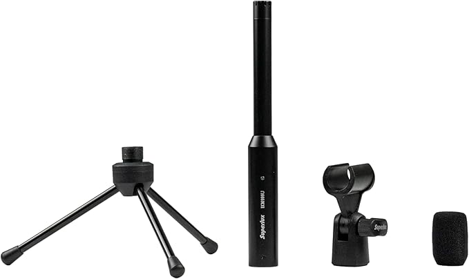Superlux ECM999U USB Measurement Microphone Set, Omni Free-Field Condenser Mic for Room Acoustic Analysis, Speaker Testing, Measurement & Recording, USB-C Plug-and-Play, 24-Bit/48kHz, Win/Mac