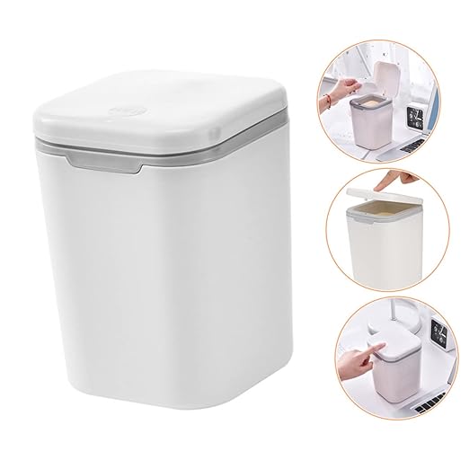 Slim Desktop Trash Can Set of 2 Tiny Miniature Office Garbage Bins Creative Cartoon Shaped Waste Baskets