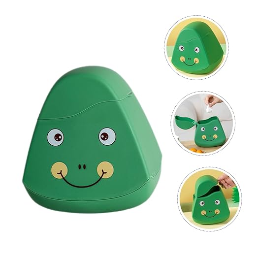PRETYZOOM Mini Desktop Trash Can Lid Cute Wastebasket for Home Office and Car Compact and Easy to Clean Rubbish Bin for Tidy Workspaces
