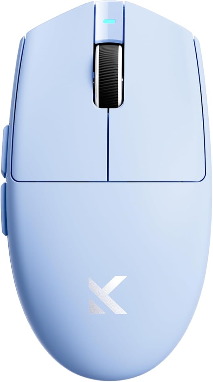 MCHOSE G3 V2 Wireless Gaming Mouse, Symmetrical, PAW3311, 12K DPI, Tri-Mode Connection, Wireless/Wired 1K Polling, 59g Weight, 800mAh Battery - Blue