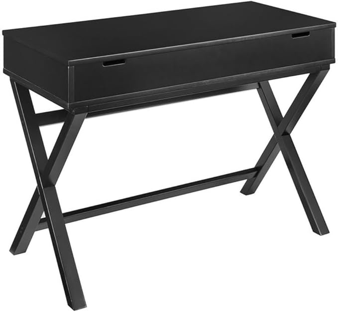 Pemberly Row Set of 2 Lift Top Stand Up Desk with X-Frame Legs & Swivel Chair