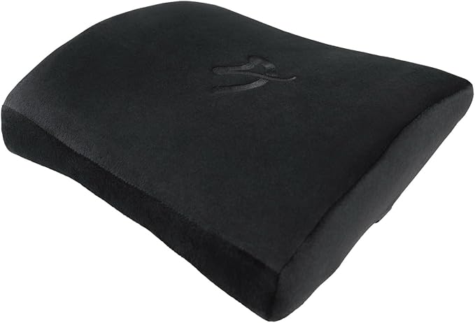 Arozzi Memory Foam Lumbar Support Pillow Relieves Backache and Fatigue After Long Periods of Sitting Down Working or Gaming - Black