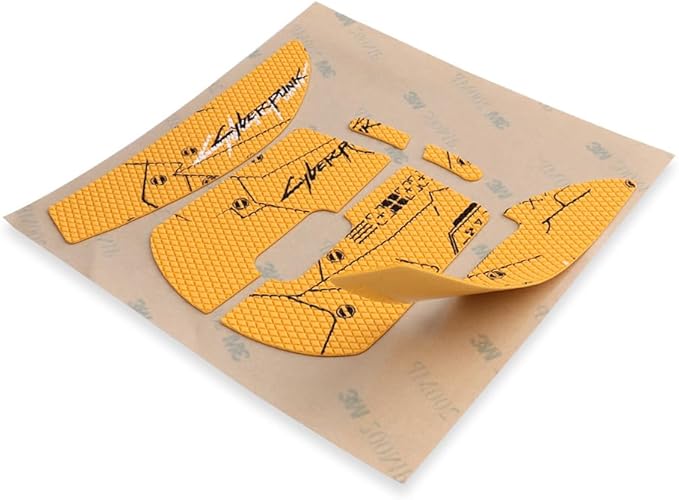 HUYUN Mouse Side Panels/Anti Sweat Paste Grip Tape Replacement for Logit G Pro X Superlight Second Gen Wireless Gaming Mouse (Yellow)