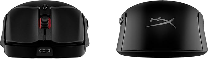HyperX Pulsefire Haste 2 Gaming Mouse Wireless RGB Rechargeable 100 Hour Battery Life 26K Sensor Lightweight 61g 2.4Ghz Bluetooth Wired 6 Buttons for PS5 PS4 Xbox PC Gaming Mice, Black (Renewed)