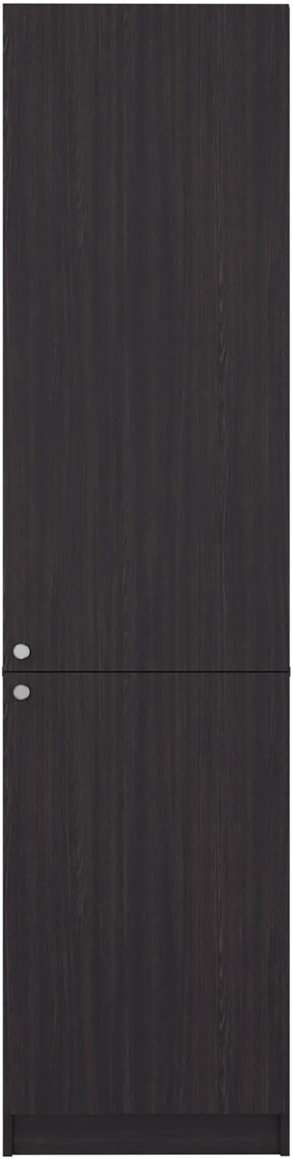 Wenge 2-door Storage Cabinet Streamlined low-profile frame adapts effortlessly to tight corners in bedrooms, hallways, and closets maximizing storage potential without obstructing pathways or door s