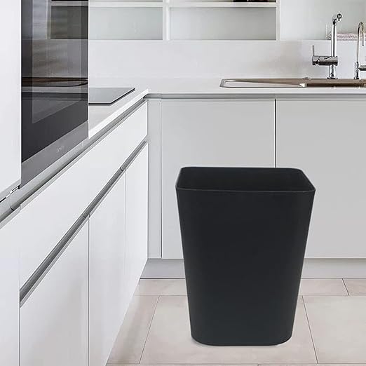 1.6 Gallon Small Trash Can Bathroom Wastebasket Garbage Can for Kitchen Office Bathroom,Pack of 2(1.6 Gallon(2 Pack), Black)