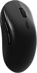 A.JAZZ NJ07 Wireless Mouse, 67g Ultra-Lightweight, 3-Mode 2.4G/Bluetooth/USB-C, 6 Adjustable DPI up to 12800, 1000Hz Optical Sensor, Ergonomic Design Long Battery Life, Compatible with PC & Mac-Black
