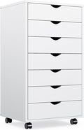 OLIXIS File Cabinet with 7 Drawers Rolling Filing Cabinets Under Desk Storage Printer Stand with Wheels,Mobile File Cabinet for Home Office