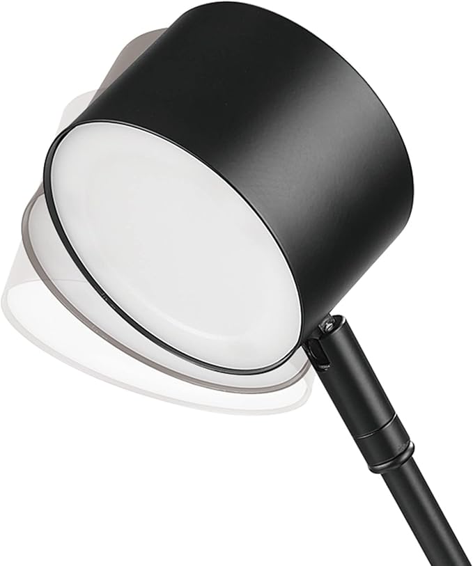 Globe Electric 52271 Aristocrat 16" Integrated LED Swing Arm Desk Lamp, Matte Black, Dimmable On/Off Rotary Switch at Base, 2.1A USB Port