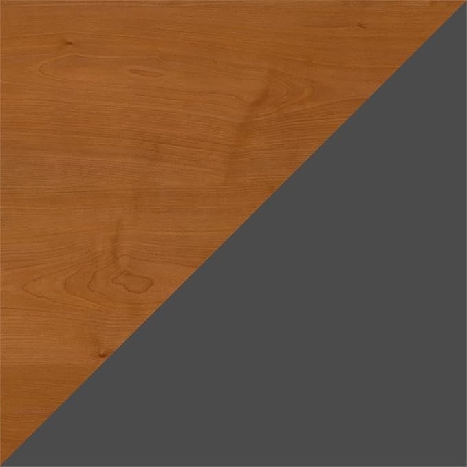 Bush Business Furniture Series C 72W x 36D Bow Front U Shaped Desk with Mobile File Cabinets in Natural Cherry