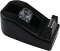 1Pcs Desktop Tape Dispenser,Adhesive Roll Holder with Weighted Nonskid Base,Office Tape Dispensers for School, Office and Home (Black)