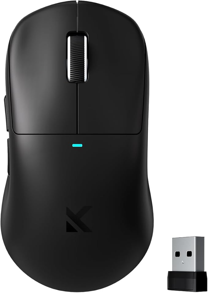MCHOSE M7 Ultra Wireless Gaming Mouse, 8K Polling, 53g Lightweight Ergonomic Computer Mouse PAW3950 Optical Sensor 750 IPS 42000 DPI 6 Programmable Controls USB-C 3-Modes PC/Mac Black