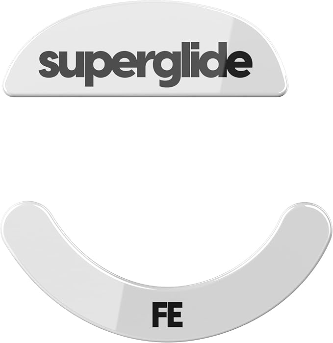 Superglide - Fastest and Smoothest Mouse Feet/Skates Made with Ultra Strong Flawless Glass Super Fast Smooth and Durable Sole for Pulsar Xlite Wireless / v2 & v2 Mini Wireless Gaming Mouse (White)