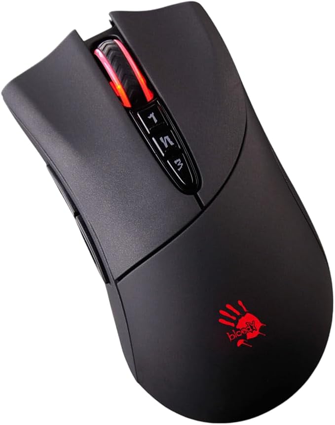 Bloody Wireless Gaming Mouse R30 – High-Precision, Adjustable DPI, RGB Backlit, Ultra-Responsive, Ergonomic Design, Long Battery Life