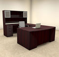 6pc U Shape Modern Contemporary Executive Office Desk Set, OF-CON-U63
