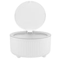Cabilock Mini Desktop Trash Can Slim Waste Basket for Bedroom Living Room Office Easy Clean Round Design for Countertop Use Lightweight Compact Garbage Bin
