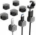Wall Charger Holder 6 Pack, Adhesive Phone Charger Mount, Cable Organizer Wall Holder for Charging Cables, Self Adhesive Charger Stand Compatible with iPhone, USB-C and Android Chargers