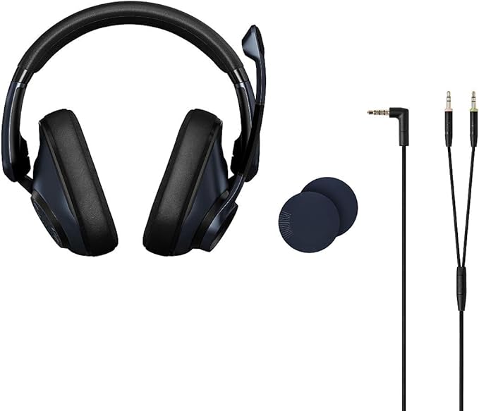 EPOS H6Pro - Closed Acoustic Gaming Headset with Mic – Lightweight Over-Ear Design – Lift-to-Mute – Compatible with Xbox, PS4, PS5 & PC – Black